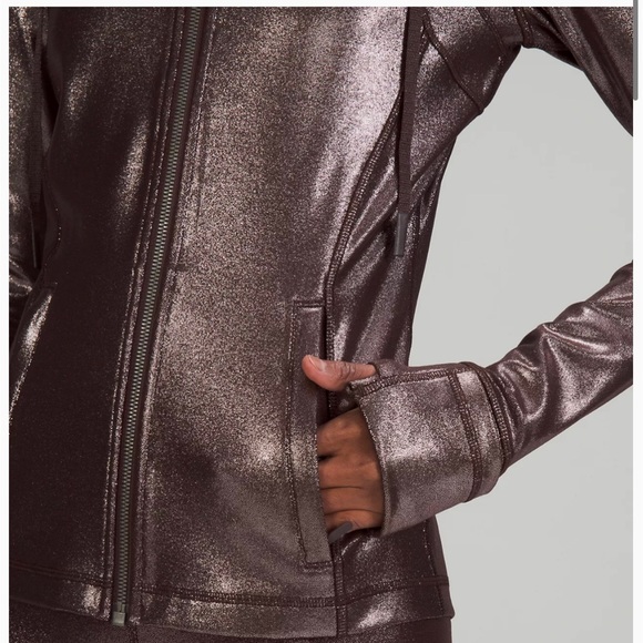 043.Lululemon Define hooded jacket shine radiant foil print French press sizes 8 - Picture 5 of 16